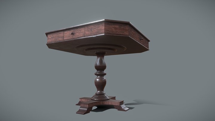 Chess Board Table 3D Model