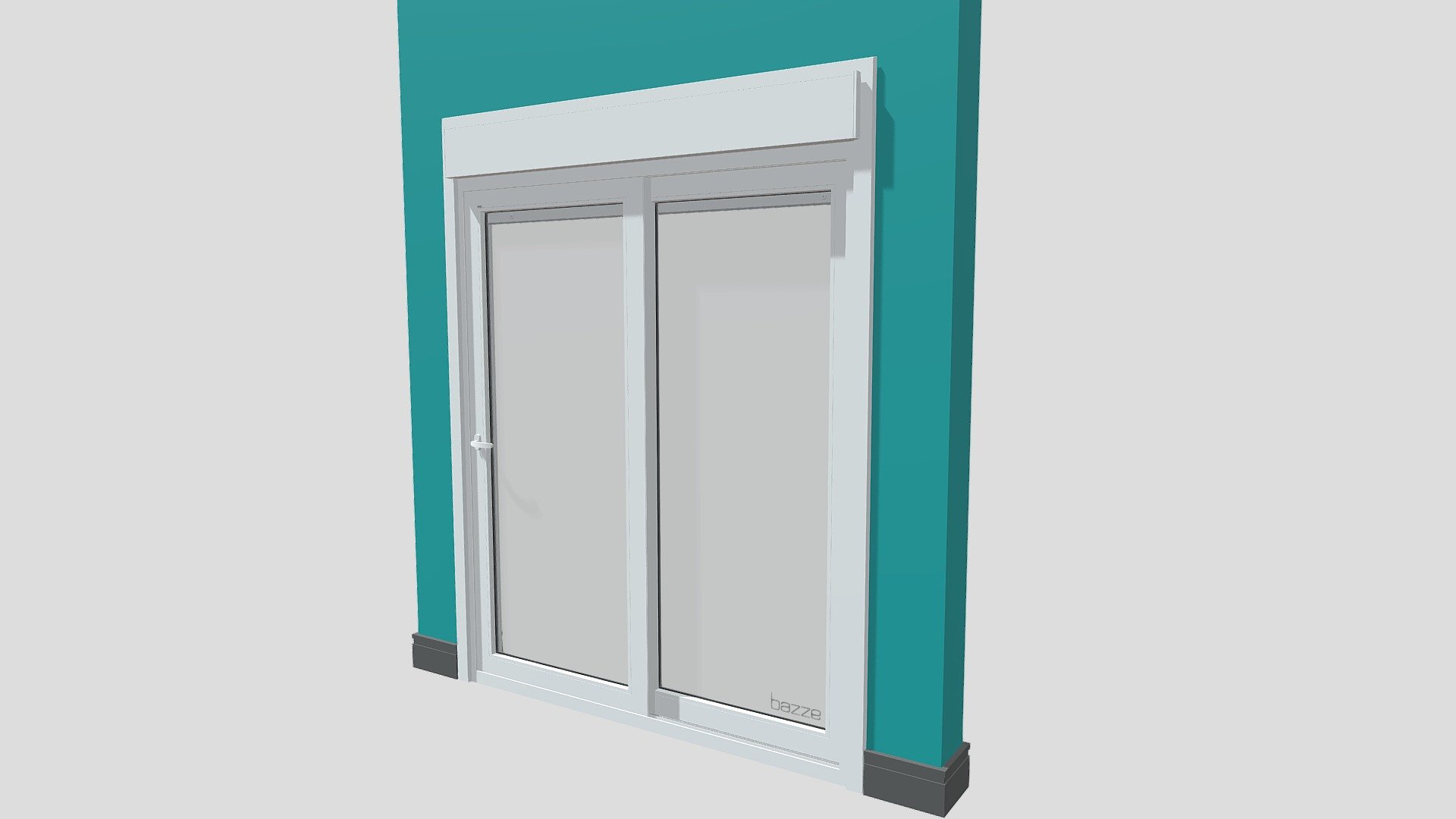 PORTA DE PVC - CORRER COM PERSIANA (2 FOLHAS)