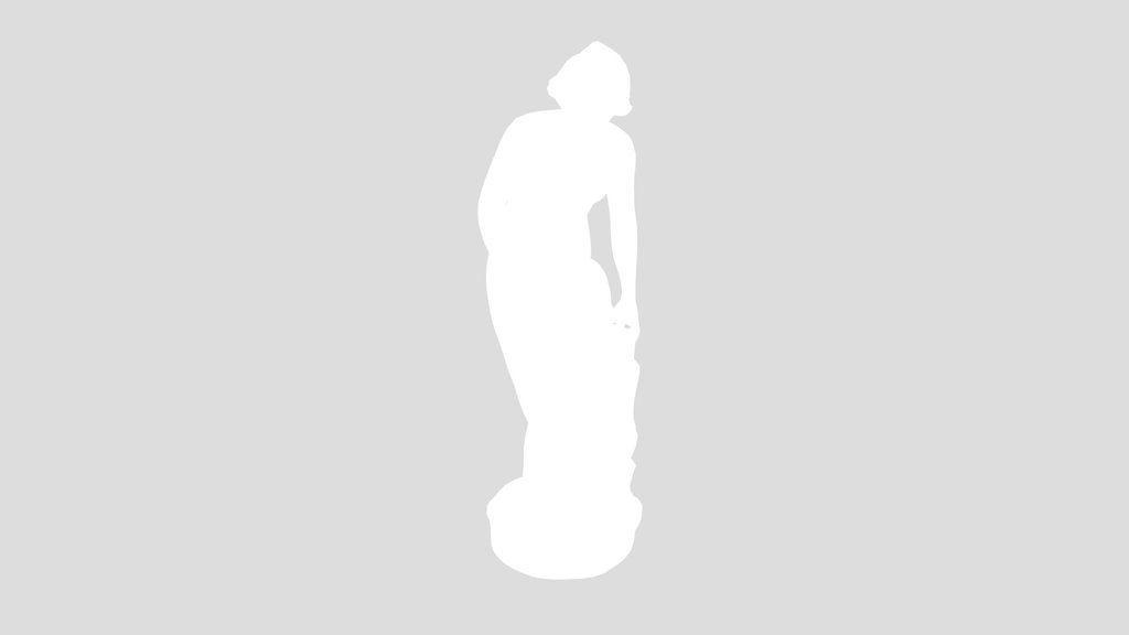Antique Bathing Goddess Statue White