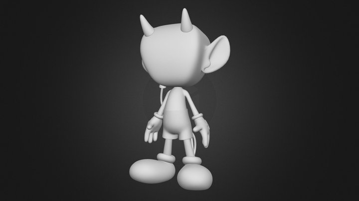 Stylized devil character 3D Model