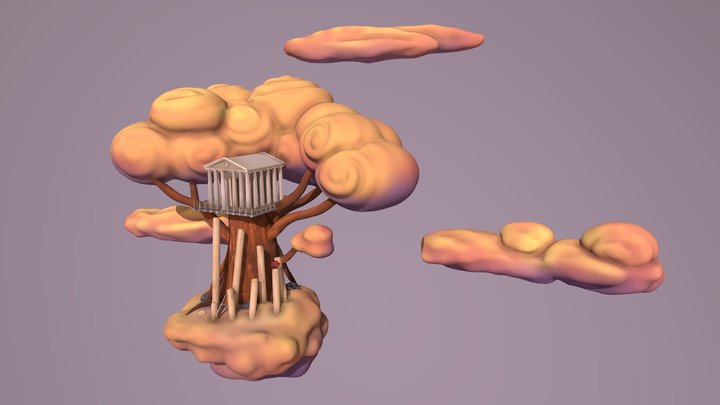 DAE Sculpting 1 Exam - Hercules' Treehouse 3D Model