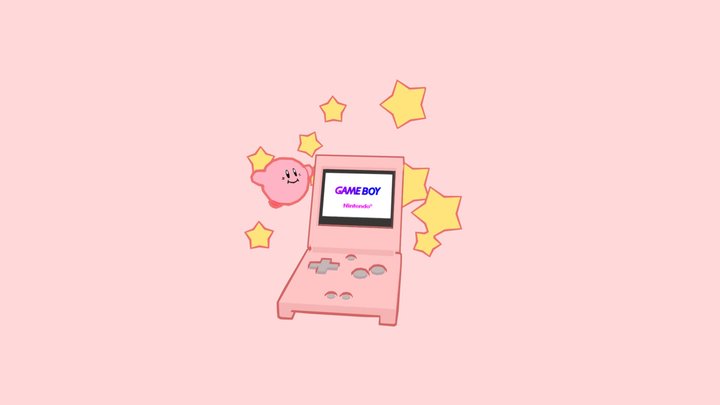 Game Boy Kirby 3D Model
