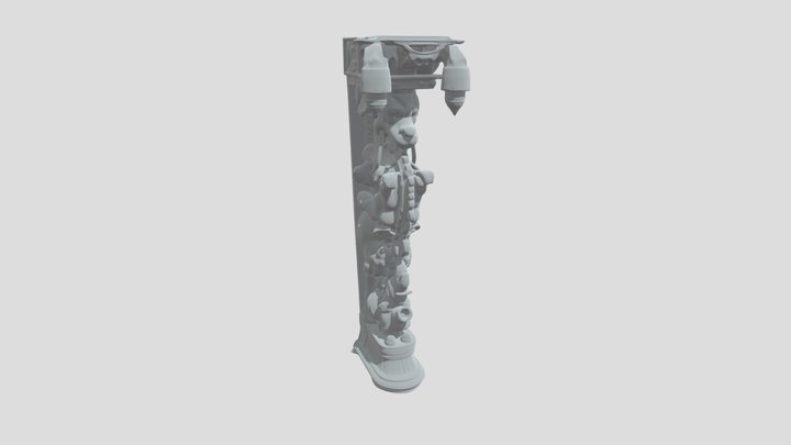 Vyala Stambha – Mythical Temple Bracket 3D Model