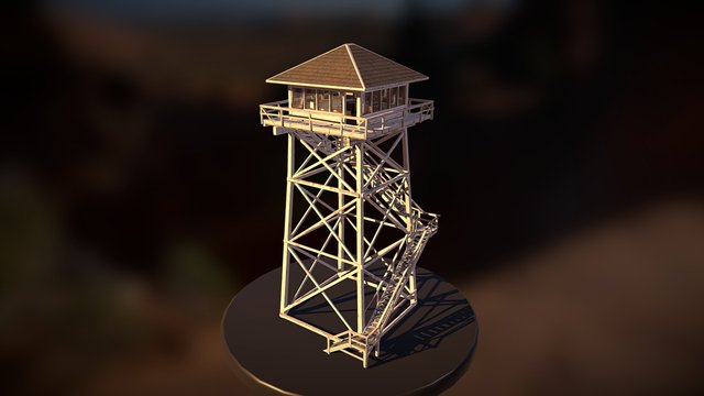 Firewatch Lookout Tower 3D Model