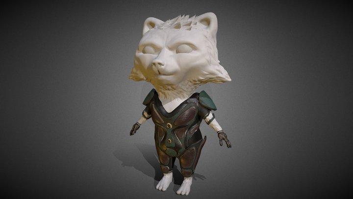RacoonFaceExpresions 3D Model