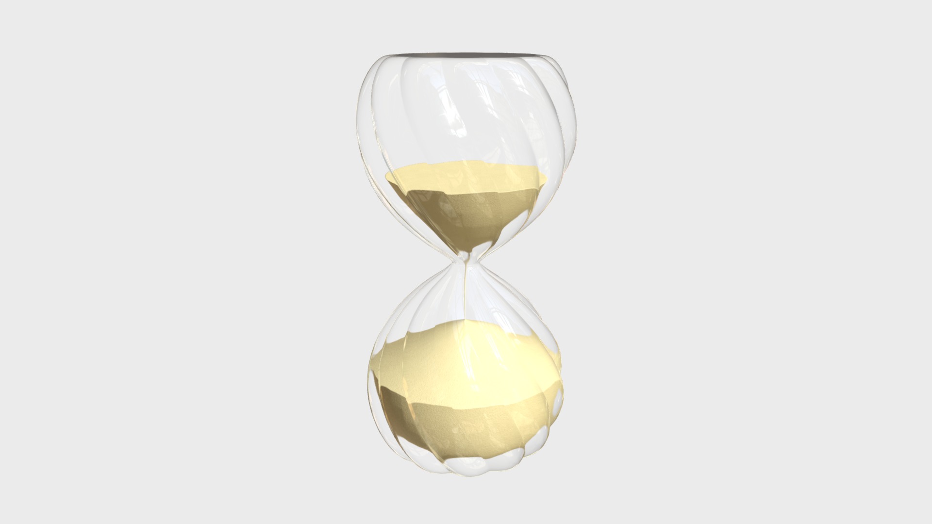 3D model Deco hourglass 2 - This is a 3D model of the Deco hourglass 2. The 3D model is about a glass of liquid.