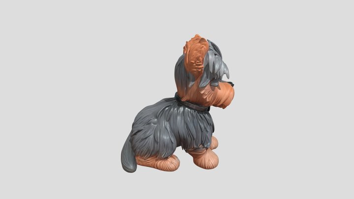 Yorkshire Terrier Stylized 3D 3D Model