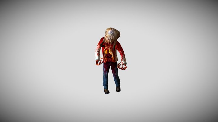 HL2 classic zombie-headcrab 3D Model