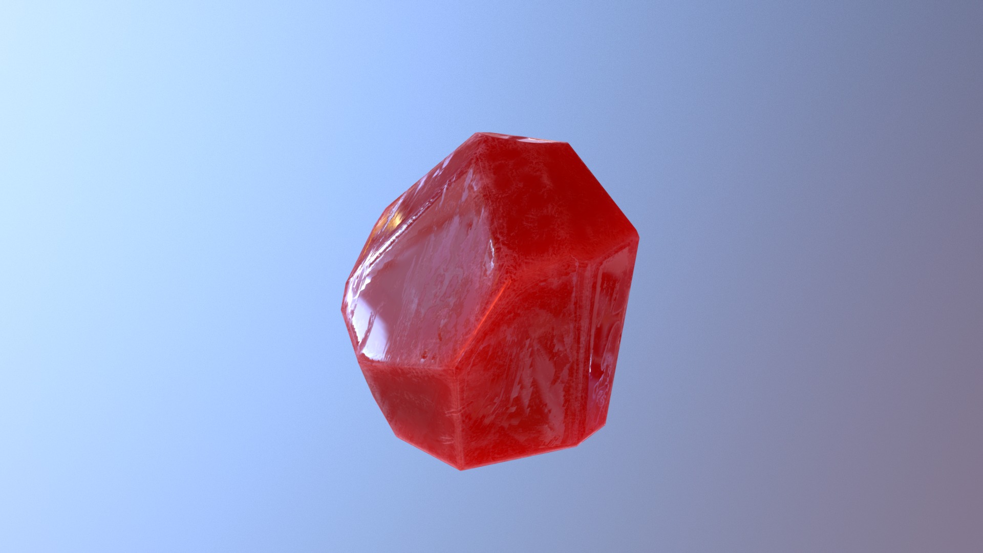 3D model crystal4 - This is a 3D model of the crystal4. The 3D model is about a red ice cube.