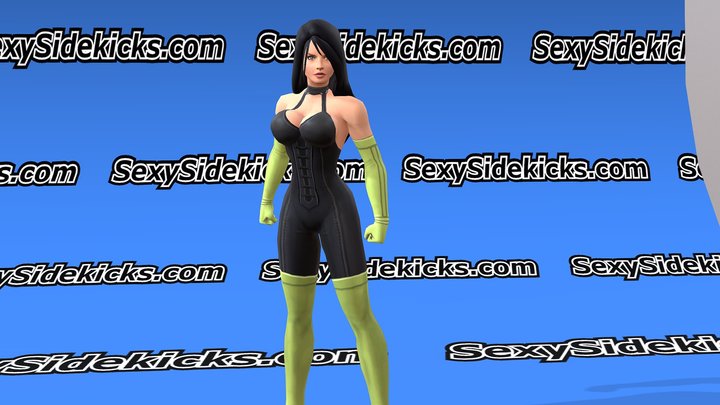 Superhero modern female #7 3D Model