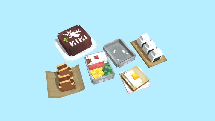 GHIBLI FOOD MINECRAFT V2 3D Model