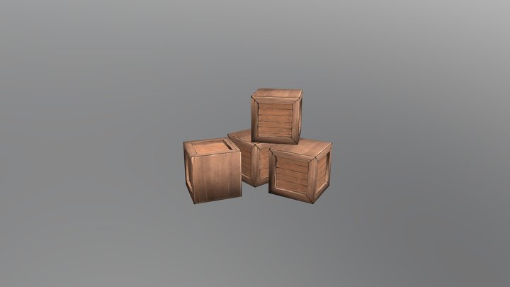 Wooden Box 3D Model