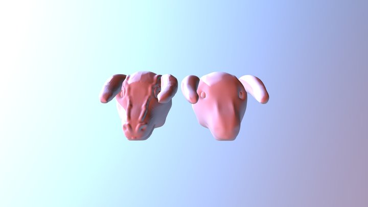 Monster Heads 3D Model