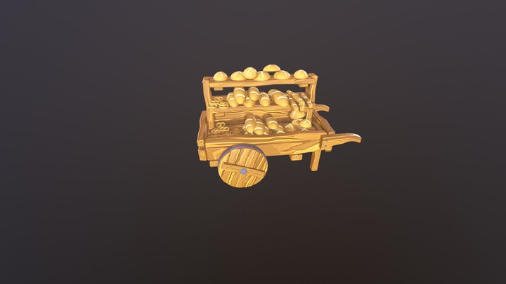 Bakery Cart 3D Model