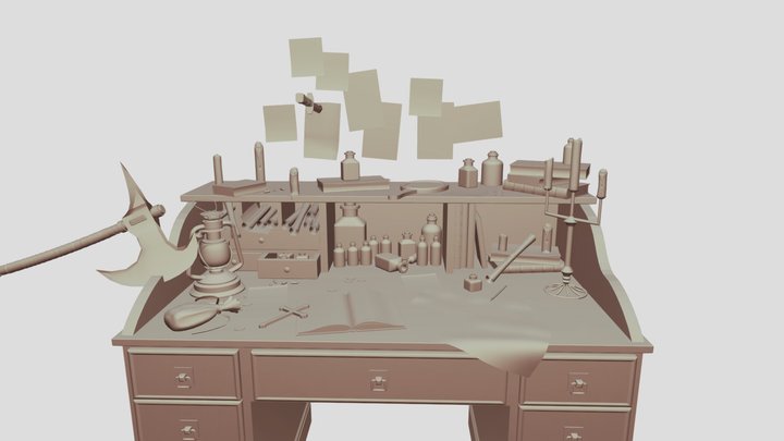 Desk 3D Model