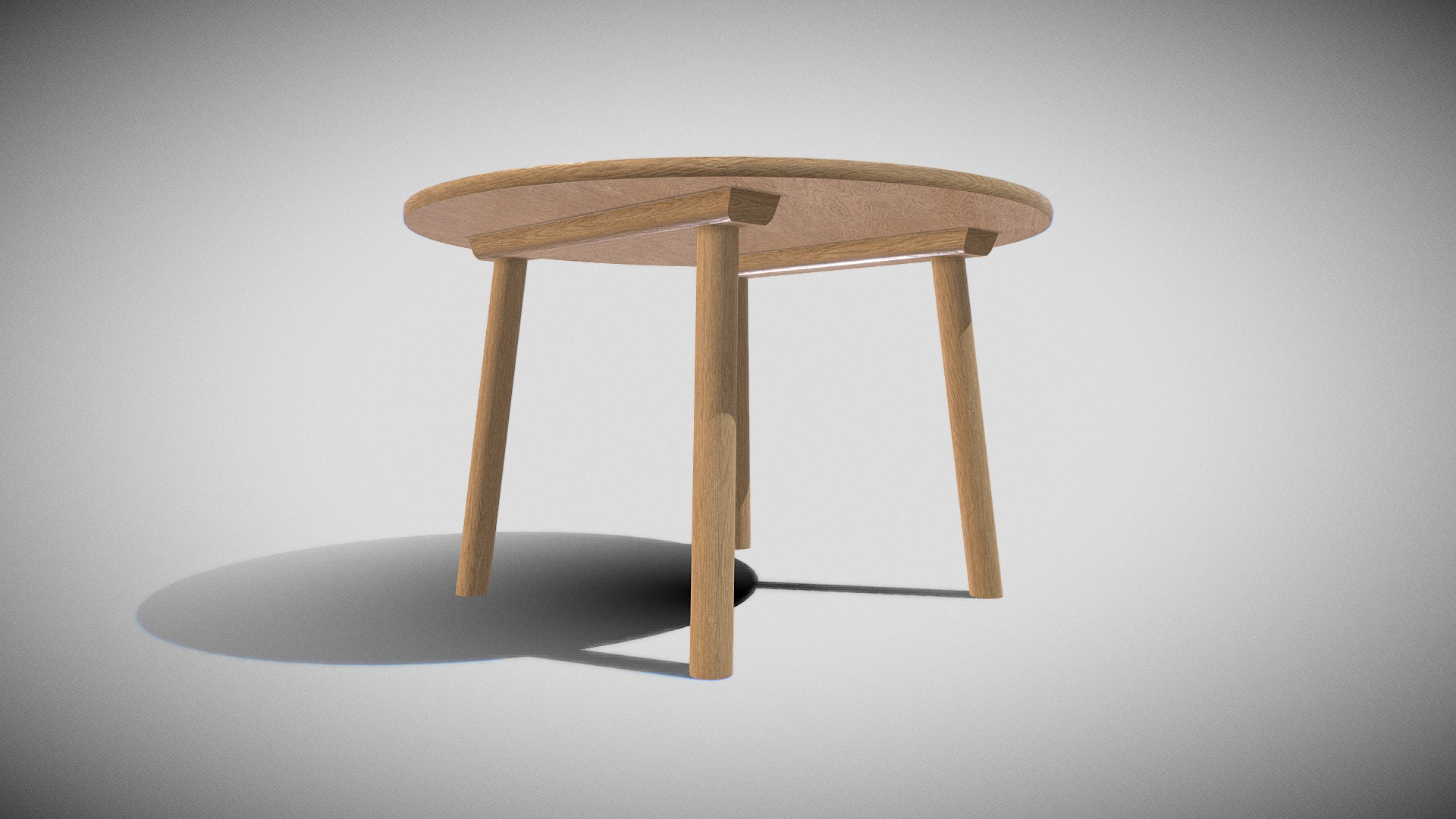 3D model TARO TABLE 6121-oak oil treated - This is a 3D model of the TARO TABLE 6121-oak oil treated. The 3D model is about a wooden chair on a white background.