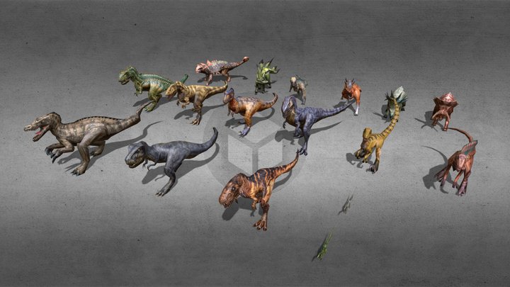 PSX: Jurassix Warpath Dino Cast 3D Model