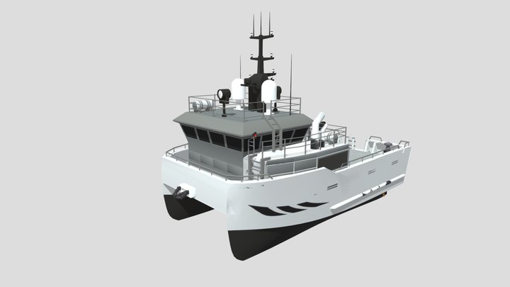 Catamaran - A Service Vessel – Modello 3D gratuito STL