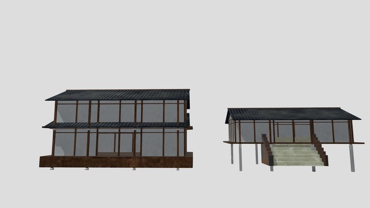 Asian House - Two Pack – Free 3D Model STL