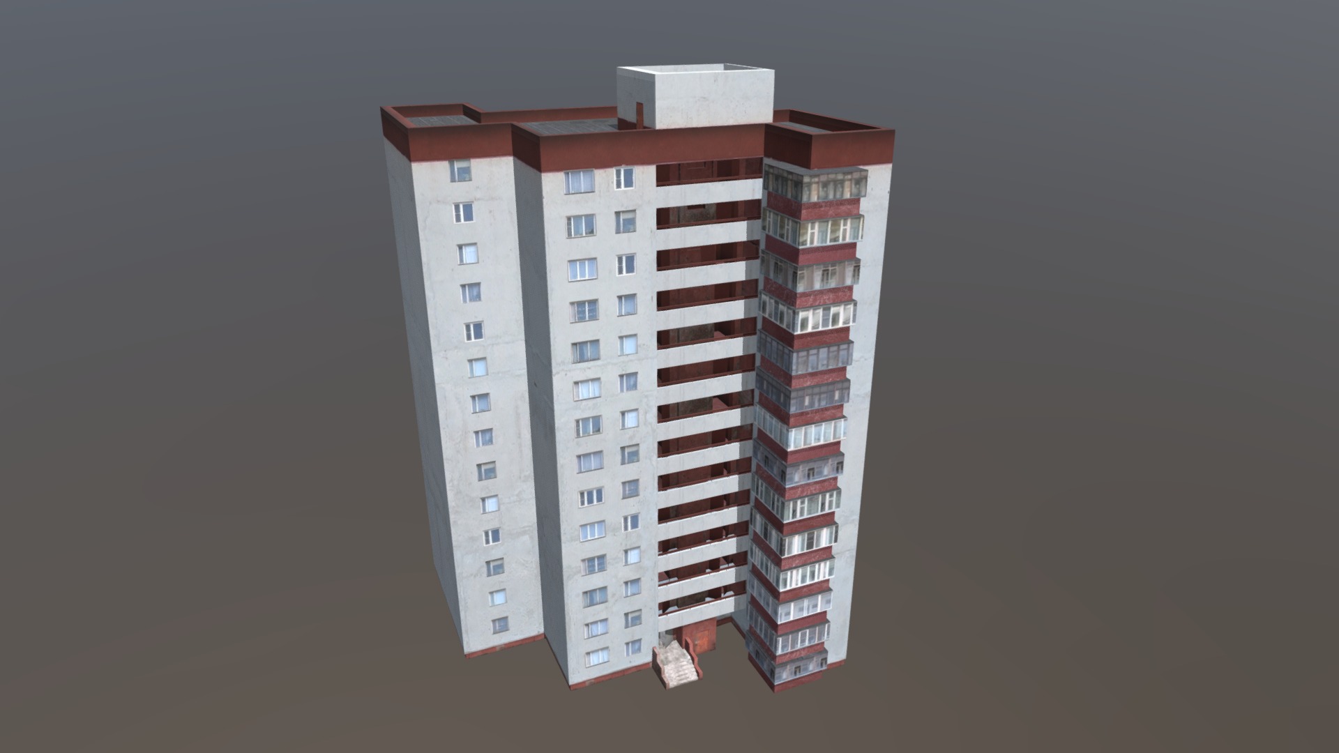 3D model 14 Storey City Building - This is a 3D model of the 14 Storey City Building. The 3D model is about a model of a building.
