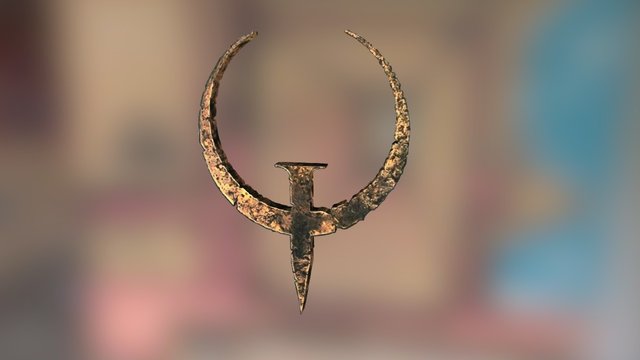 Quake logo 3D Model