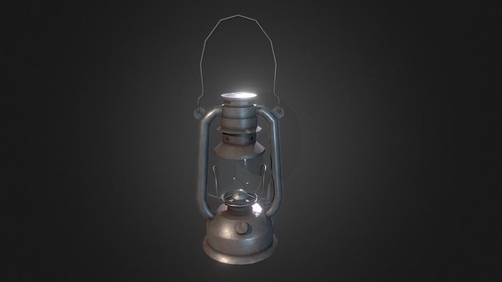 Old Rusty Lamp 3D Model
