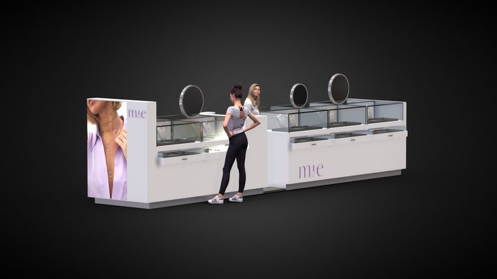 Торговый островок MIE. Jewelry mall kiosk. 3D Model