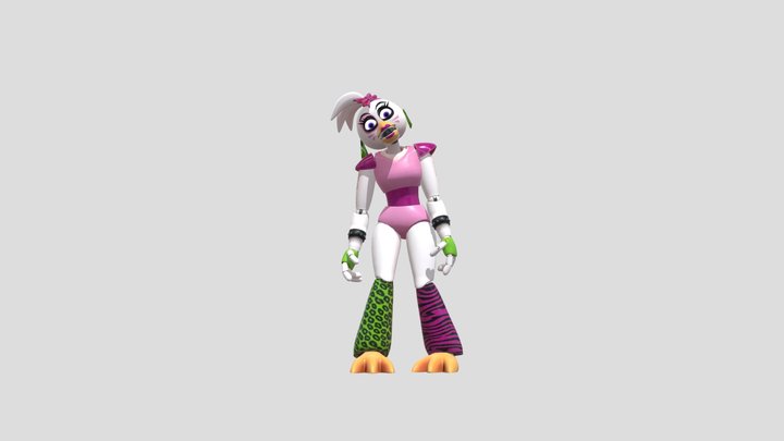 Glamrock Chica security breach 3D Model