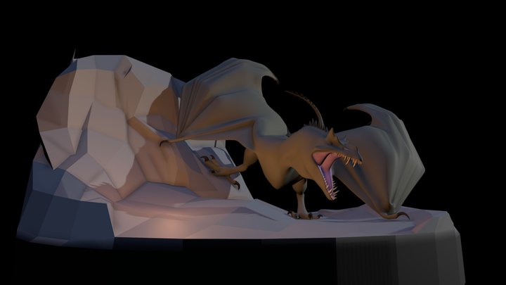 Wyvern diorama WIP 3D Model