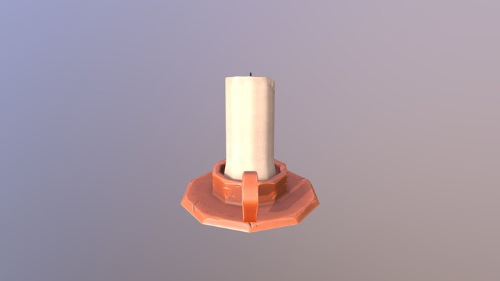 Stylised Candle 3D Model