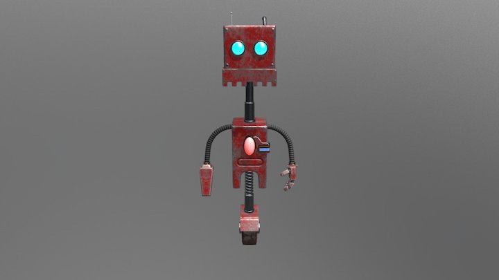 Textured Robot 3D Model
