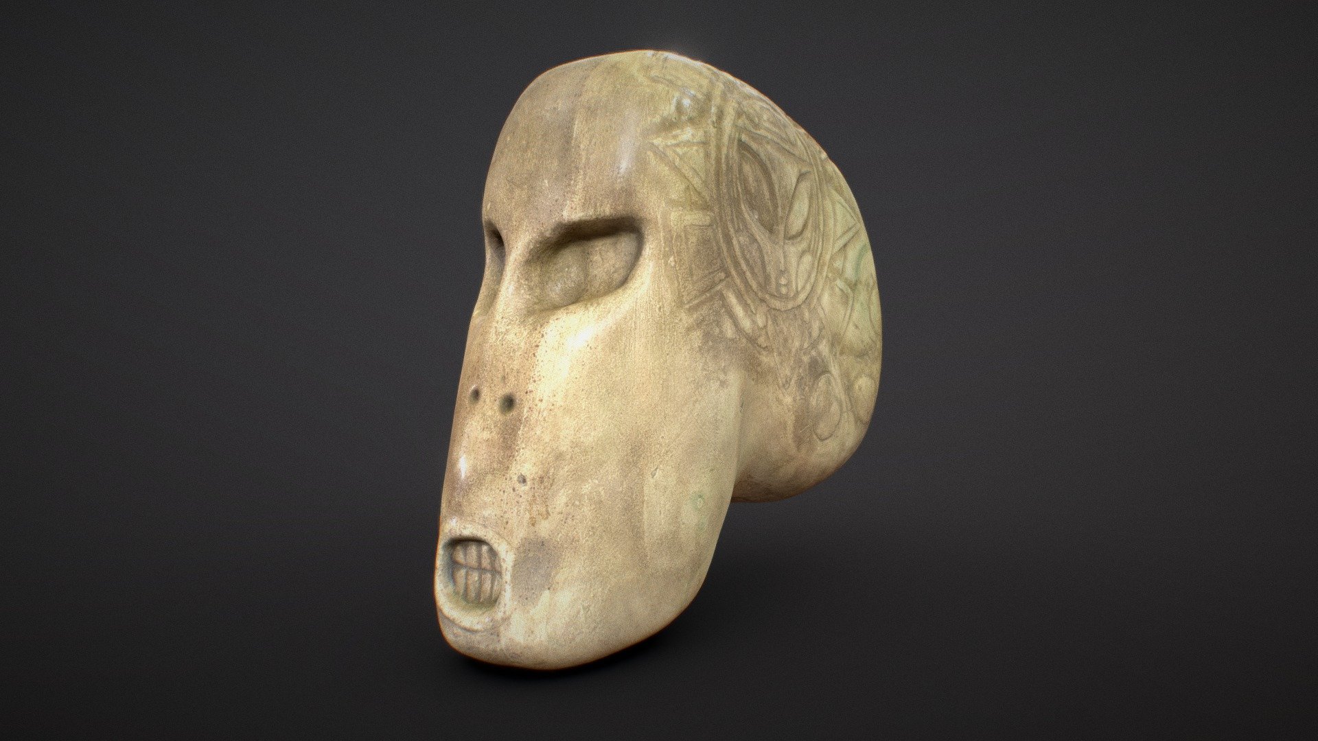 Alien head with solar symbol | Mexico — Sketchfab embed 3D viewer
