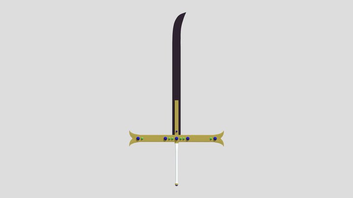 Mihawk Sword, 3D CAD Model Library