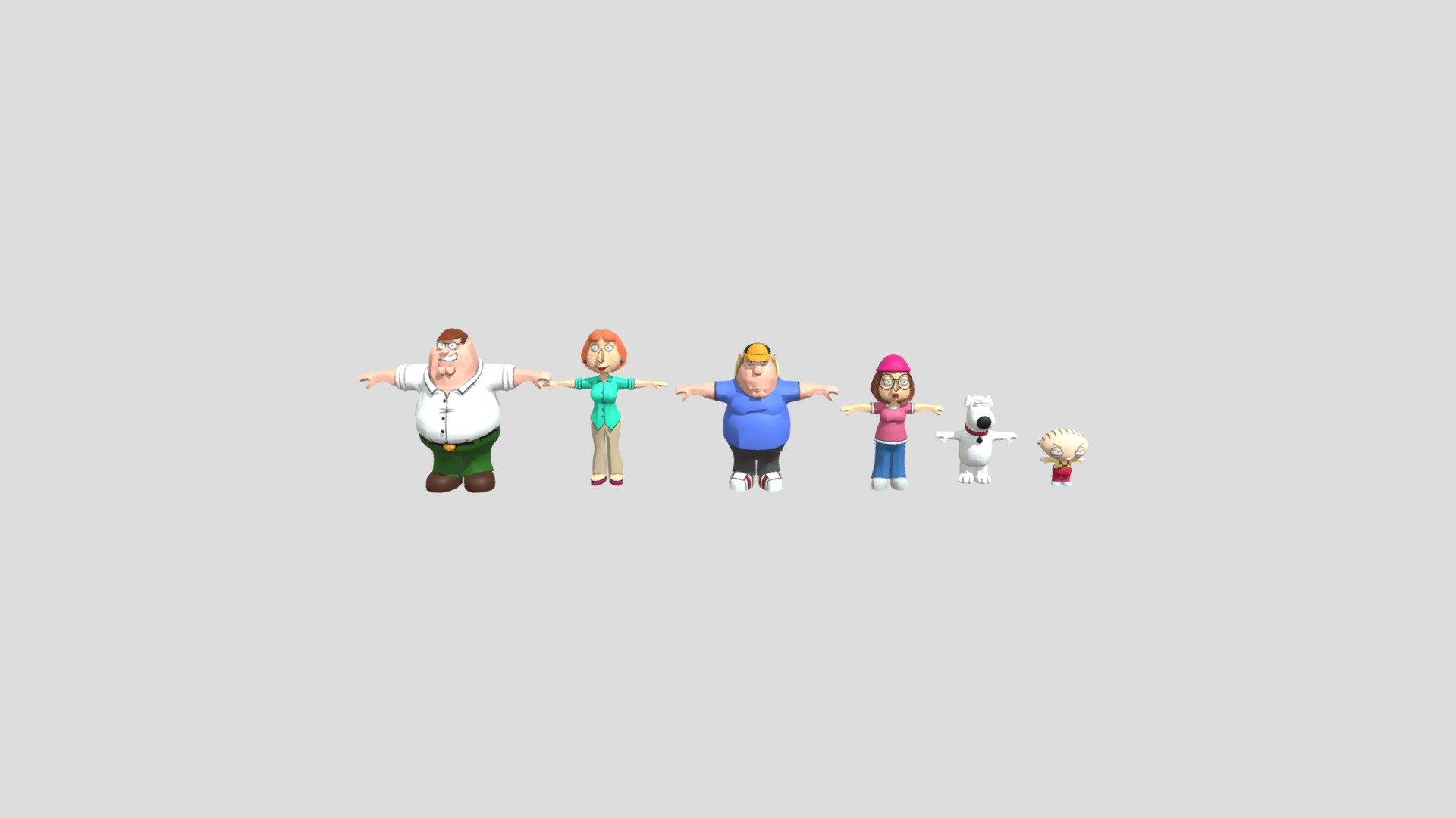 Family Guy Characters - Download Free 3D model by Jamessmartguy  (@skybaca1985) [2aad276]