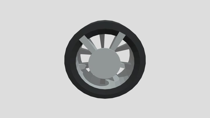 Low Poly Sport Wheel 3D Model