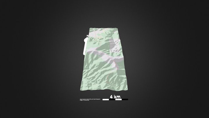 鳌山南北线_等高地图 – Modèle 3D gratuit STL