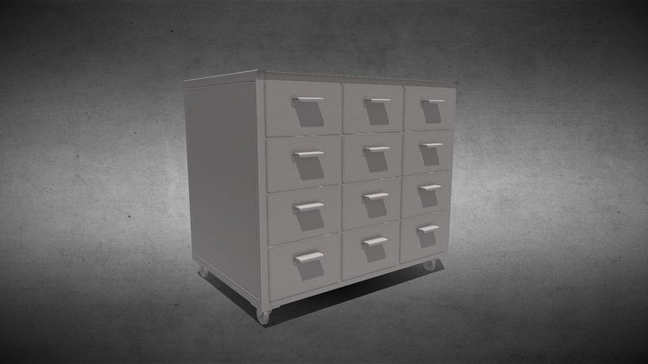 Шкаф архивный , archive cabinet 3D Model