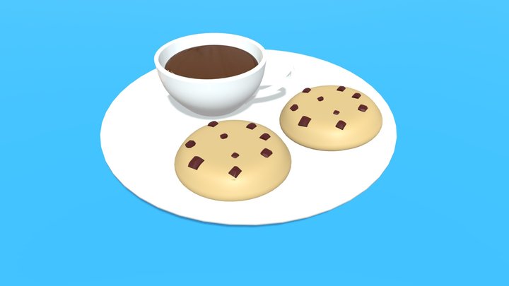 Cookies and Coffee 3D Model