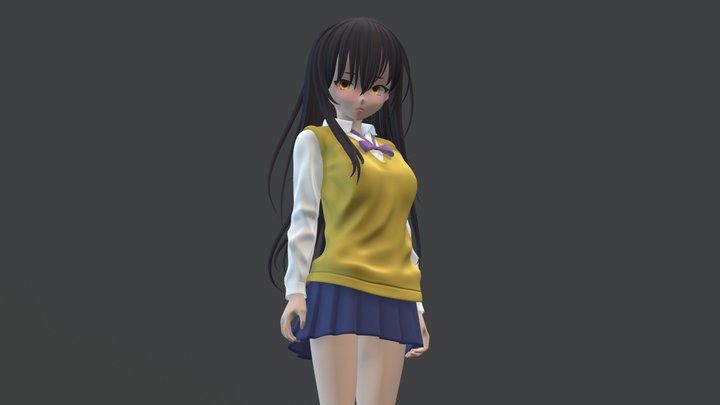 Mieruko chan - Download Free 3D model by FORD [2ab1af9] - Sketchfab