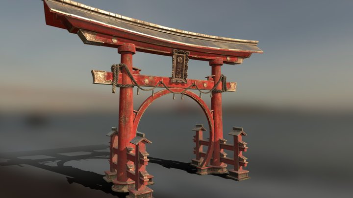 Torii Gate 3D Model