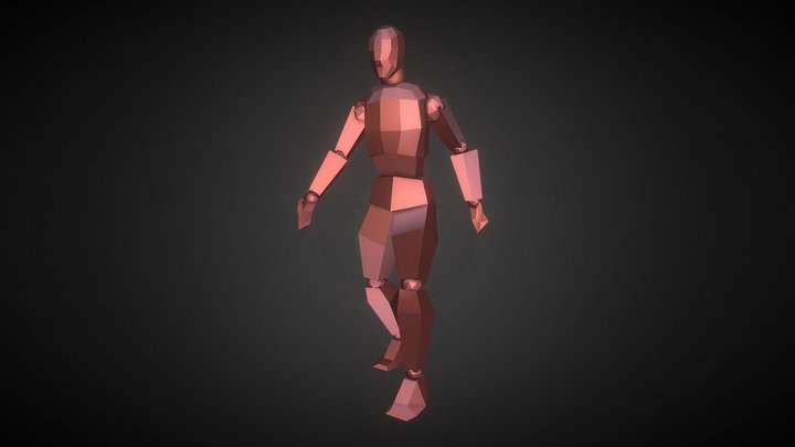 63XXXXXXX Low Polygon Human (Walk Forward) 3D Model