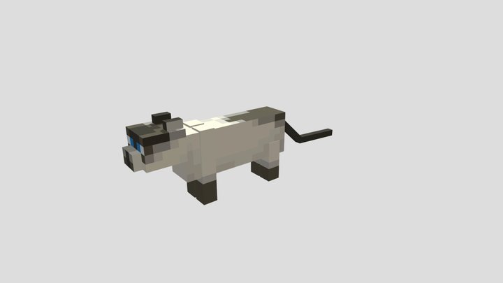 minecraft siamese cat 3D Model