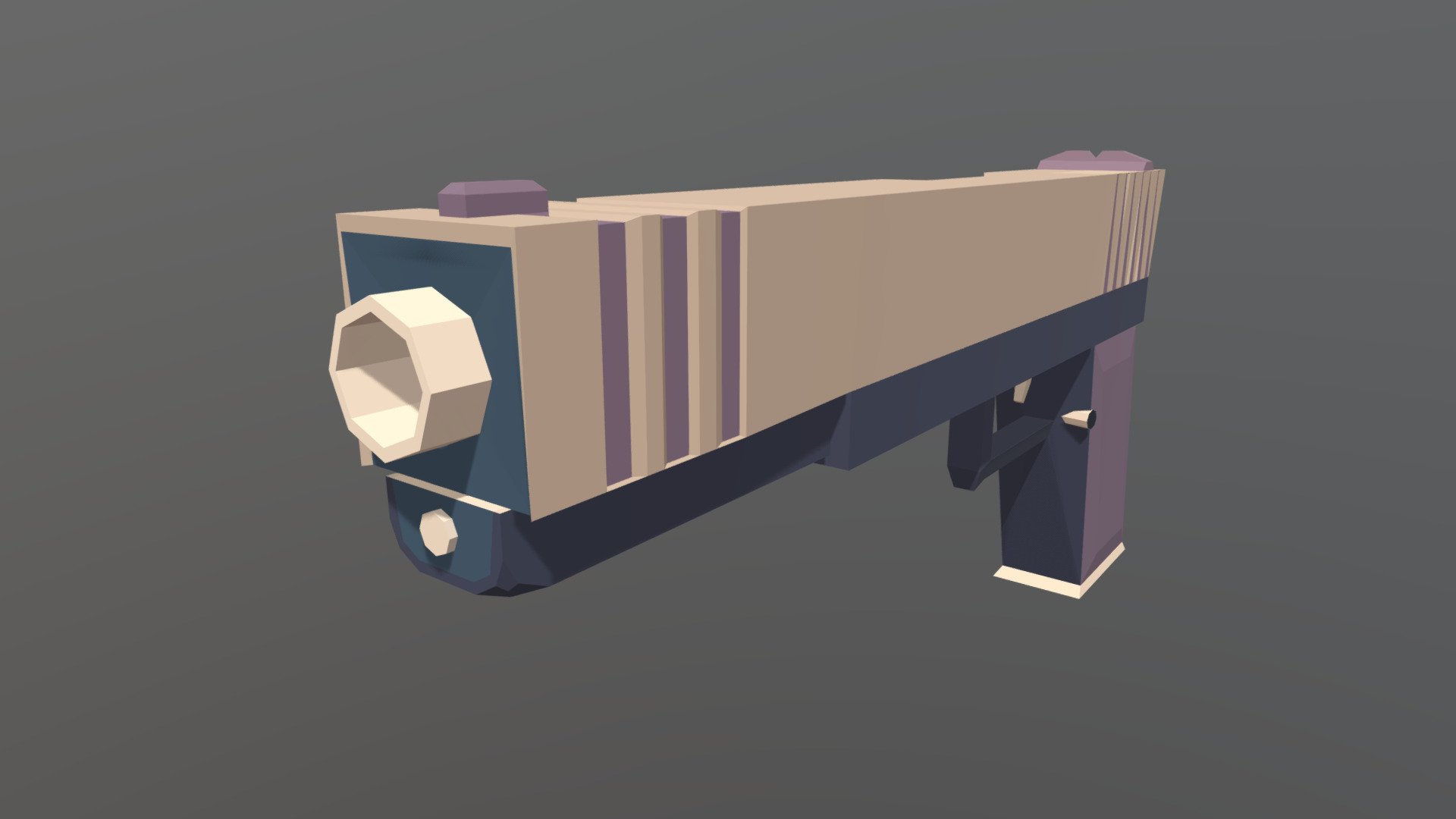 HS .454 Casull Low poly, fictional, handgun