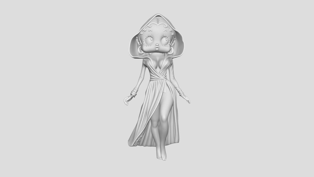 Betty Boop in a White Robe