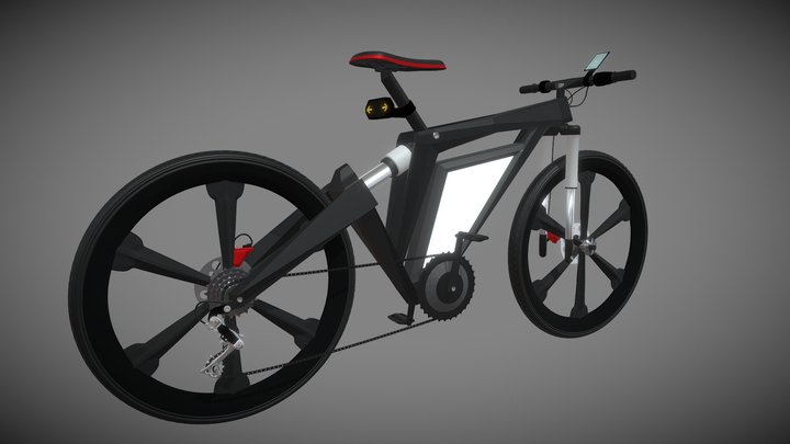 Black modern bike | high quality 3D Model