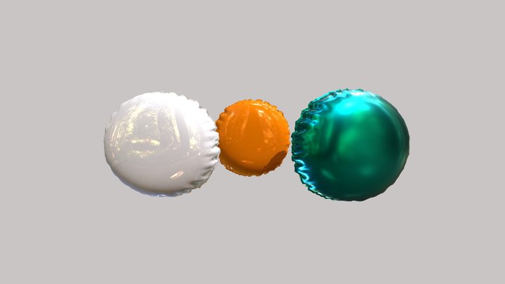 Metal globes 3D Model