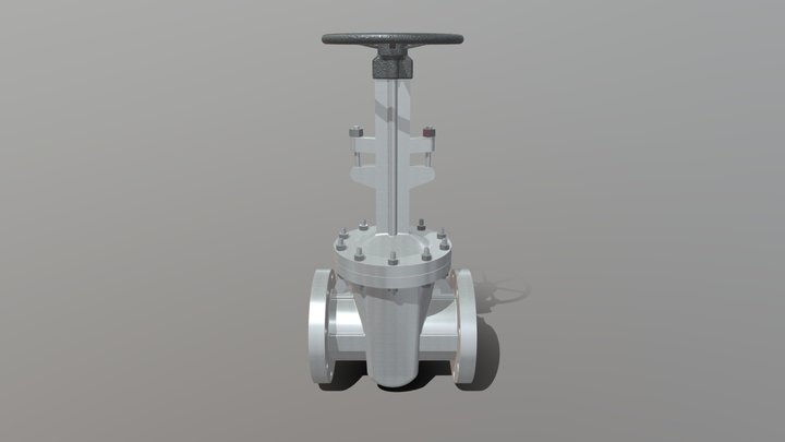 2 Gate Valve 3D Model