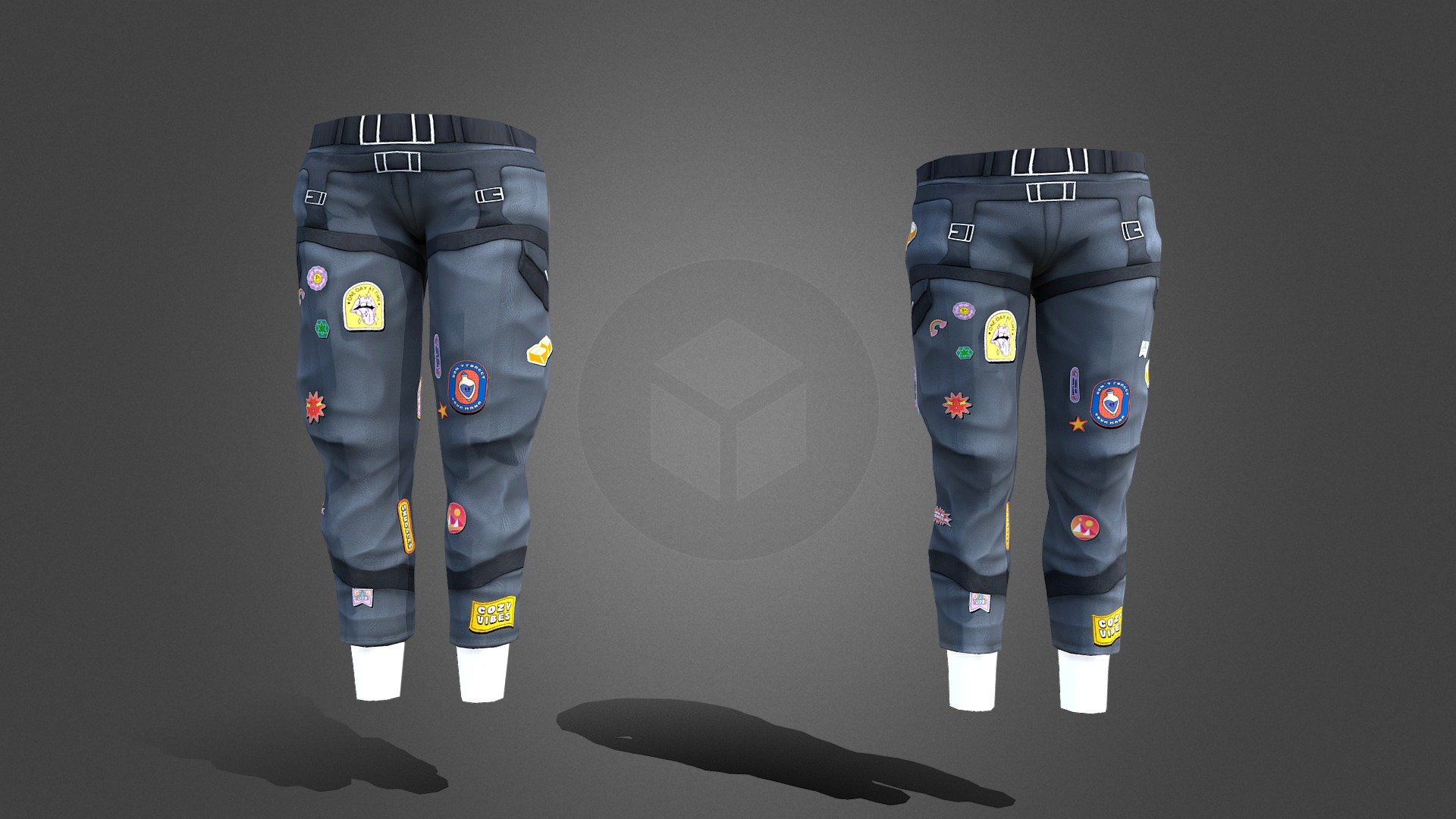 Patch Pants | Digital Collectible - 3D model by Low Poly Models ...