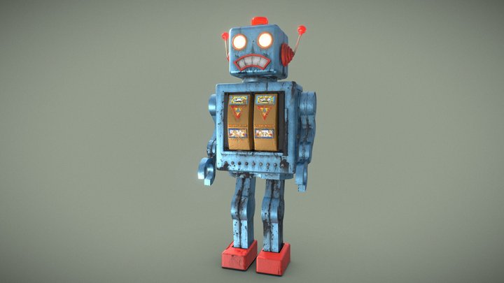 Retro Robot 3D Model