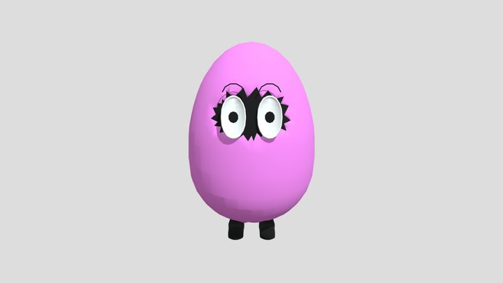 Egg with eyes | Lowpoly | Blender 3D Model
